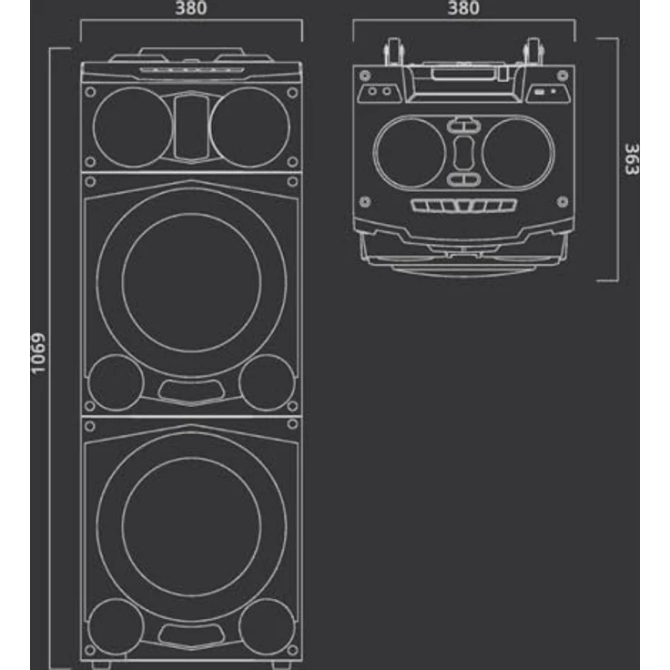 Muse M-1988 Party-Bluetooth-Lautsprecher mit Farbwechsel- & -Strobofunktion im eleganten Holzgehäuse – Bild 6