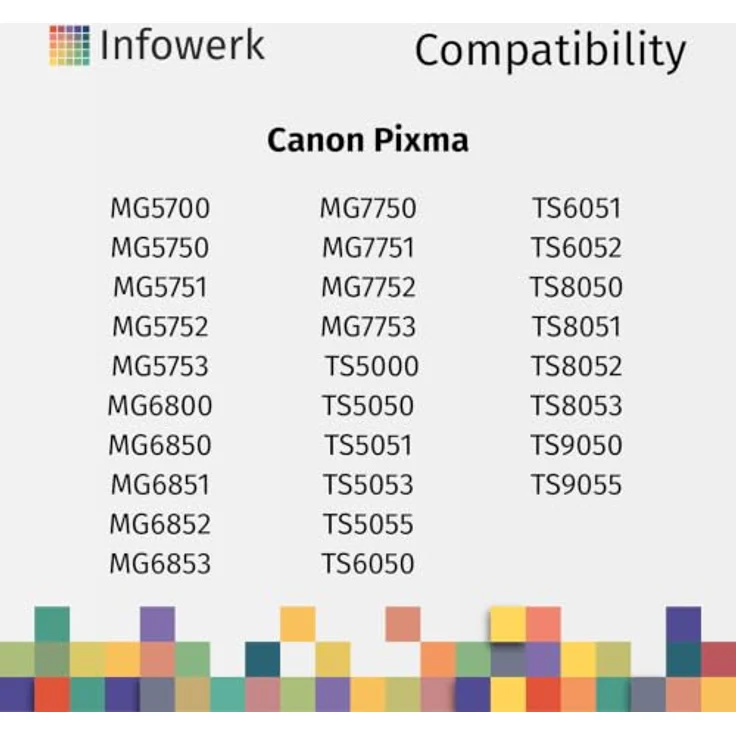 Infowerk Tintenpatrone PGI 570 XL / CLI 571 XL, 8-tlg. Set in Schwarz, Cyan, Magenta, Gelb – lange Haltbarkeit und brillante Druckqualität – Bild 3