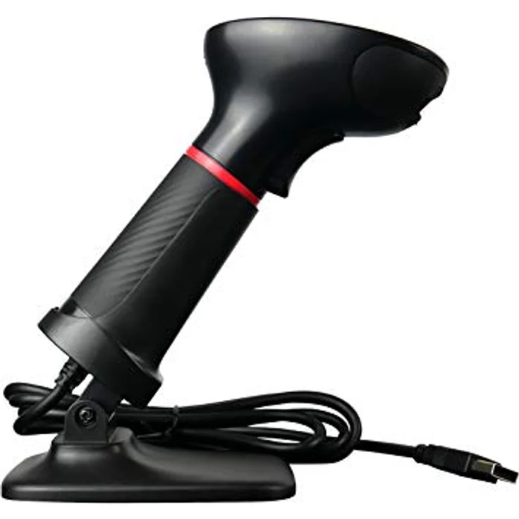 Barcodescanner mit Kabel, Ideal für Autopapiere und Fahrzeugscheine, Barcode-Lesegerät mit manuellem und Automatikmodus, Barcodescanner für QR-und 2D-Codes, Inklusive Ständer, HDWR HD-SL36A – Bild 5