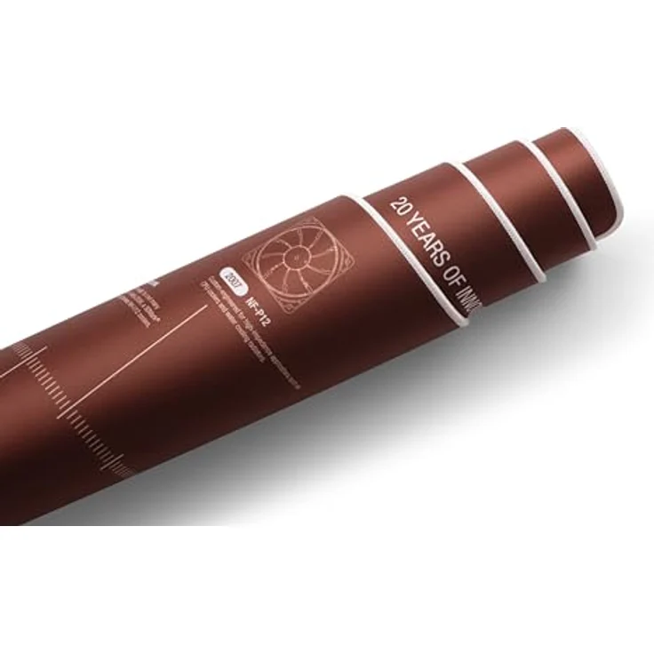 Noctua 20° Anniversario Mausmatte, braun, 900 mm x 400 mm, rutschfeste Gummibasis, wasserabweisend, langlebig – Bild 3