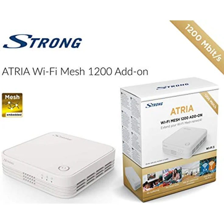 STRONG Atria Wi-Fi Mesh AX3000 Add-On - WLAN-Verstärker für Flächenabdeckung & Geschwindigkeit, Wi-Fi 6, Dual Band, Access Point & Router, Erweiterung – Bild 2