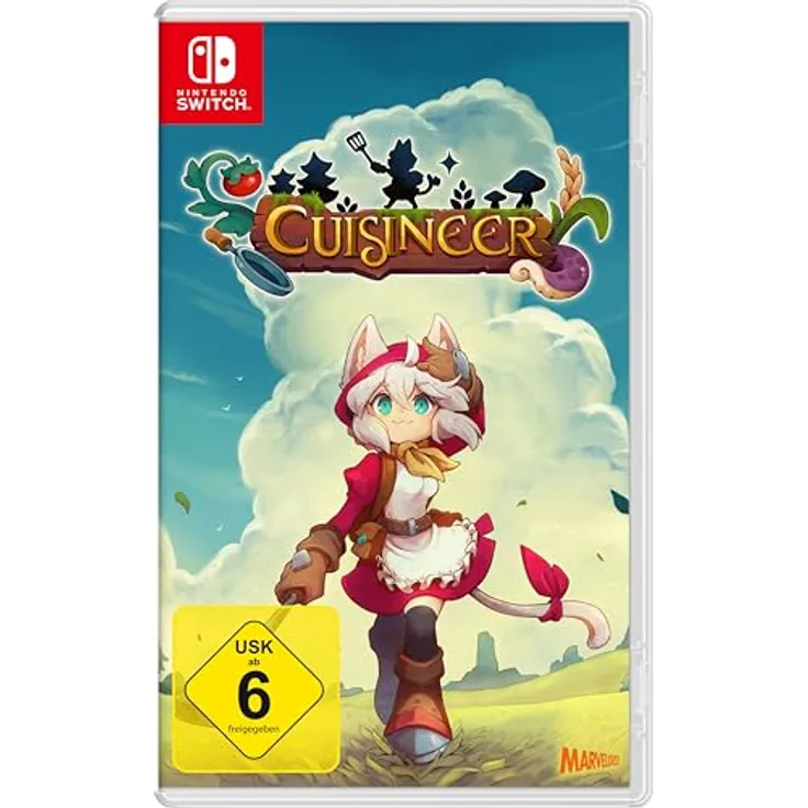 Marvelous Europe Cuisineer - Switch, Nintendo Switch Game mit über 100 internationalen Rezepten, zufallsgenerierte Biome und Elementarkräfte.