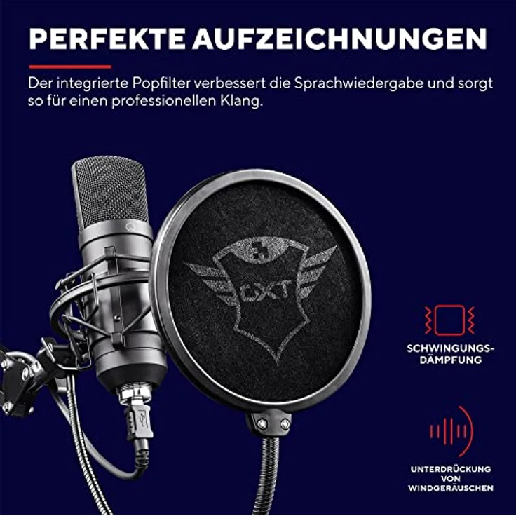 Trust GXT 252 Emita Plus Streaming USB Mikrofon Schwarz – Bild 6