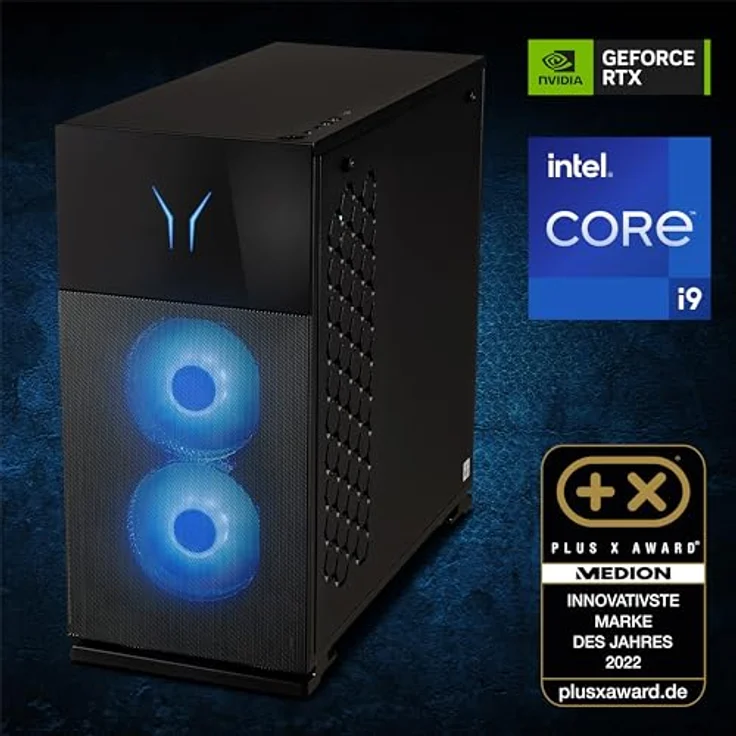 ERAZER Hunter X30 High-End Gaming Desktop PC (Intel Core i9-14900KF, 32GB Kingston Fury Beast RGB DDR5 RAM, NVIDIA GeForce RTX 4080 SUPER 16GB GDDR6X, 2TB PCIe SSD, Wasserkühlung, Win 11 Home, Schwarz) – Bild 2
