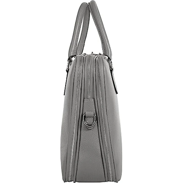 Cluty Aktentasche, echt Leder, Made in Italy, 28x35x13 cm, mit abnehmbarem Schultergurt und mehreren Fächern – Bild 5