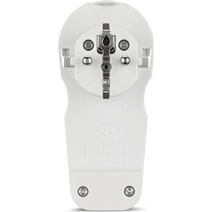 REV 0018260100 Schutzkontakt-Flachstecker 230V Weiß IP20 – Bild 4