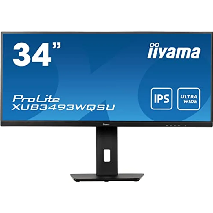 iiyama ProLite XUB3493WQSU-B5 86,7cm 34 Zoll ADS-IPS LED-Monitor UWQHD HDMI DP USB3.0 FreeSync PIP Ultra-Slim-Line Höhenverstellung schwarz