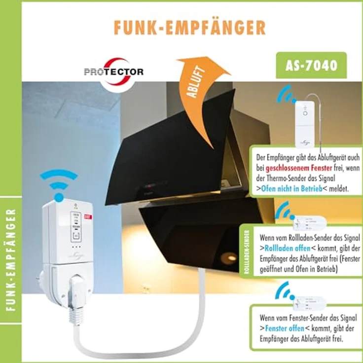 PROTECTOR AS 7040 Funk Abluftsteuerung PREMIUM mit 3 Funk-Sendern und mit DIB... – Bild 10