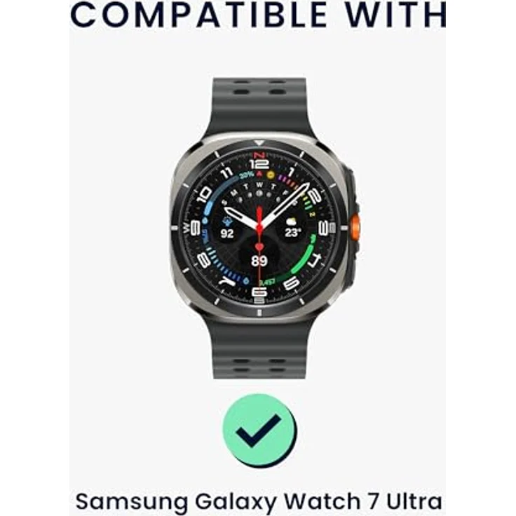kwmobile 2X Schutzglas kompatibel mit Samsung Galaxy Watch 7 Ultra Folie - Transparente Hartglas Schutzfolie für Smartwatch - Displayschutz für Fitness Tracker – Bild 2