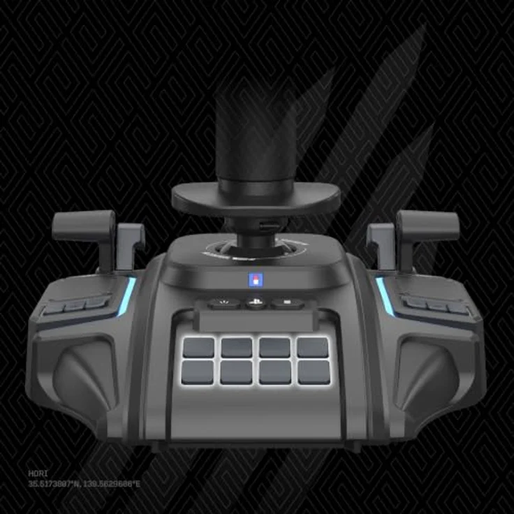 HORI Ace Combat 8: Wings of Theve, kabelgebundener Flugsimulator-Controller mit Hall-Effekt-Sensoren, zwei Gas- und Bremshebeln, dedizierter High G Mode-Taste, schwarz, für Sony PlayStation 5 – Bild 8