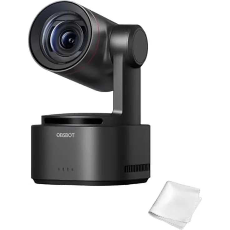 OBSBOT Tail 2 4K PTZR NDI-Kamera, 60fps, 5X optischer Zoom, AI Auto Tracking, 1/1,5 Zoll 50MP, HDMI/SDI/USB/IP-Multiausgang für Live-Veranstaltungen im Kirchengottesdienst