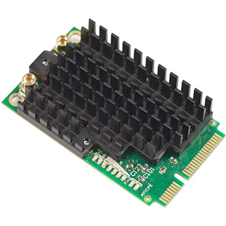 MikroTik R11e-2HPnD High Power 802.11b/g/n Mini PCI Express Netzwerkkarte, mit MMCX-Anschlüssen