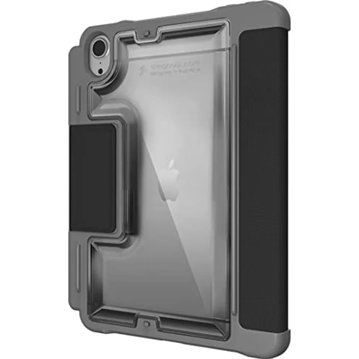 STM Goods Dux Plus Schutzhülle kompatibel mit Apple iPad Mini 7 & 6 - schwarz/transparent, mit Apple Pencil Halterung, Militär Standard, wasserabweisend, Standfunktion, Wake/Sleep