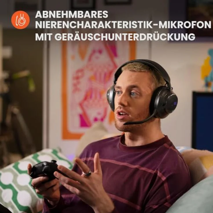 JBL QUANTUM 520, Over-ear Gaming-Headset mit 50-mm-Treibern, Hi-Res-Audio und Dual Wireless, Bluetooth Schwarz – Bild 3