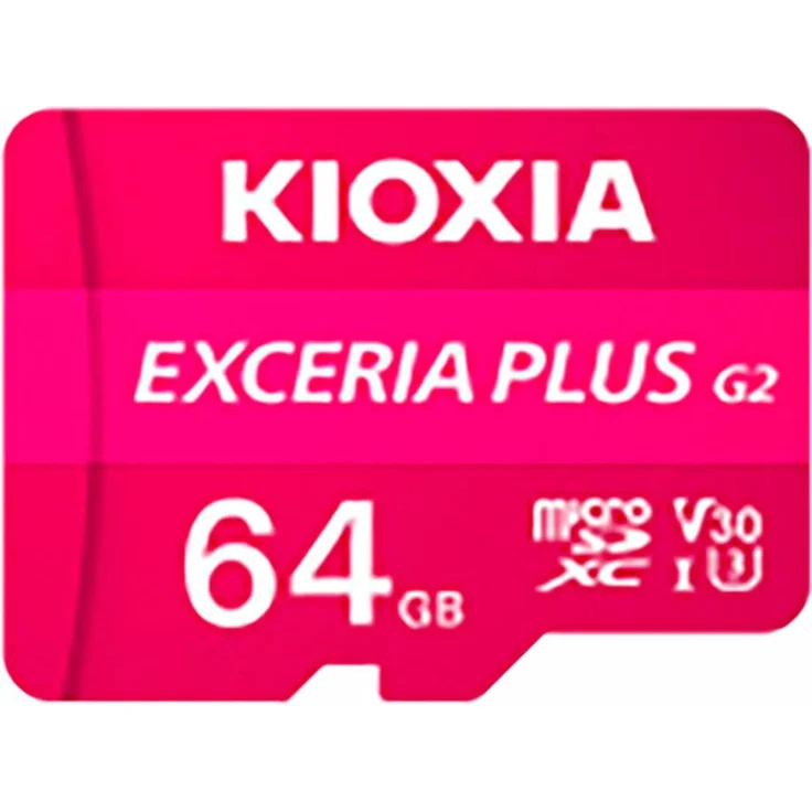 Kioxia microSD Exceria Plus LMPL2M064GG2, 64 GB Speicherkarte mit hoher Übertragungsgeschwindigkeit