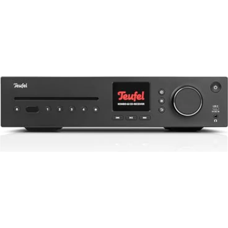 Teufel KOMBO 62 Mk2, 2.1 Kanal CD-Receiver mit DAB+, FM-Radio und Bluetooth, Schwarz
