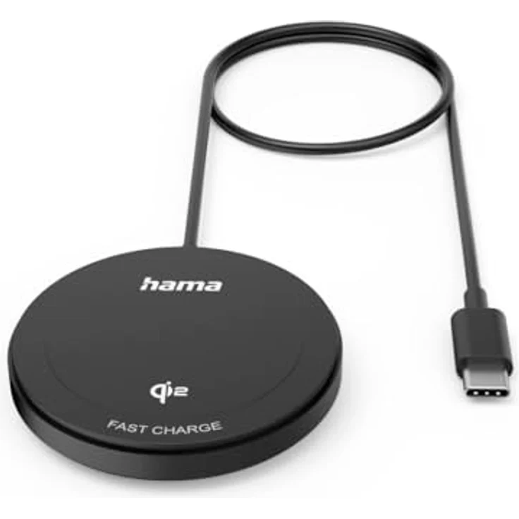Hama kabelloses Qi2-Ladepad, 15W, Wireless Fast Charger, magnetisch, Schwarz – Bild 2