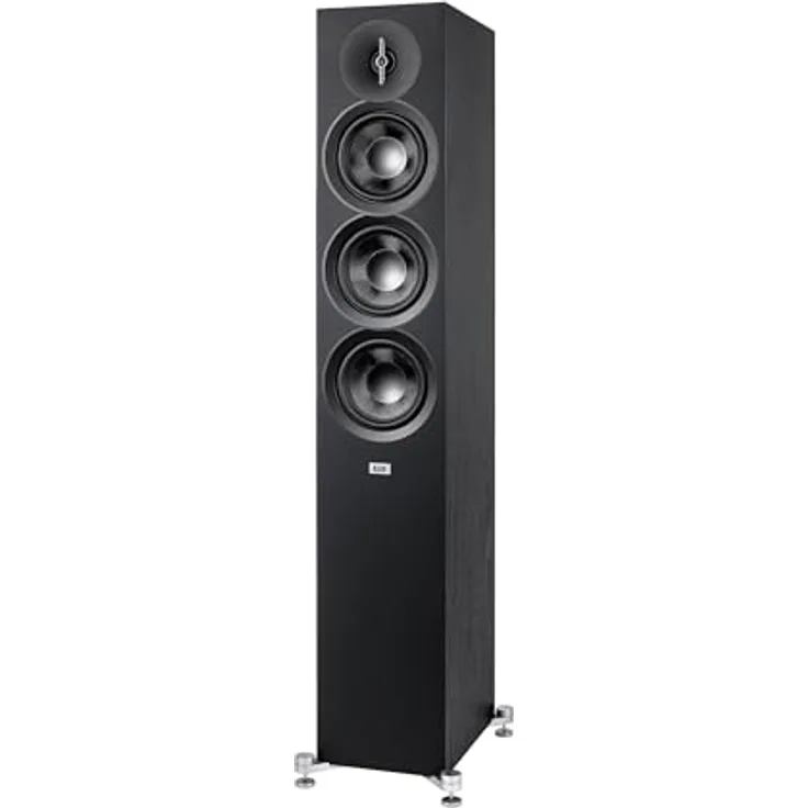 ELAC Debut F5.3 Standlautsprecher – 3-Wege-Lautsprecher für Surround-Systeme, legendärer Klang, edles Design, passiv, schwarz