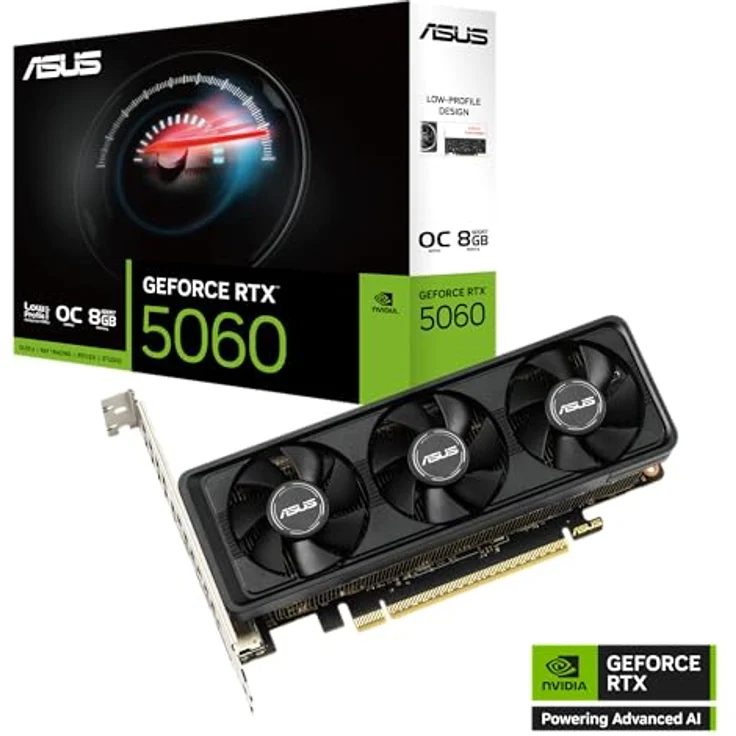 ASUS RTX5060-O8G-LP-BRK, Grafikkarte mit 8 GB GDDR7, 3840 Shaders und drei Lüftern für effiziente Kühlung – Bild 5