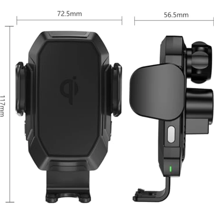 myWall My Wall Handy-Kfz-Halterung mit Qi Schnellladefunktion, 15W, 2 Befestigungsoptionen, inkl. USB Typ C Kabel – Bild 7