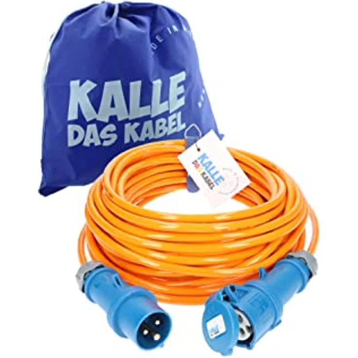 KALLE DAS KABEL CEE Verlängerung Kalle Blue Signal 2,5mm² Industrie Camping Vollpur-Premium-Leitung 25 Meter – Bild 1