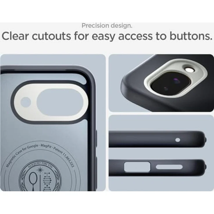 Spigen Nano Pop MagFit Hülle für Google Pixel 9a, Kompatibel mit MagSafe -Black Sesame, Integriertes Magnet zum Festhalten des kabellosen Ladegeräts – Bild 5