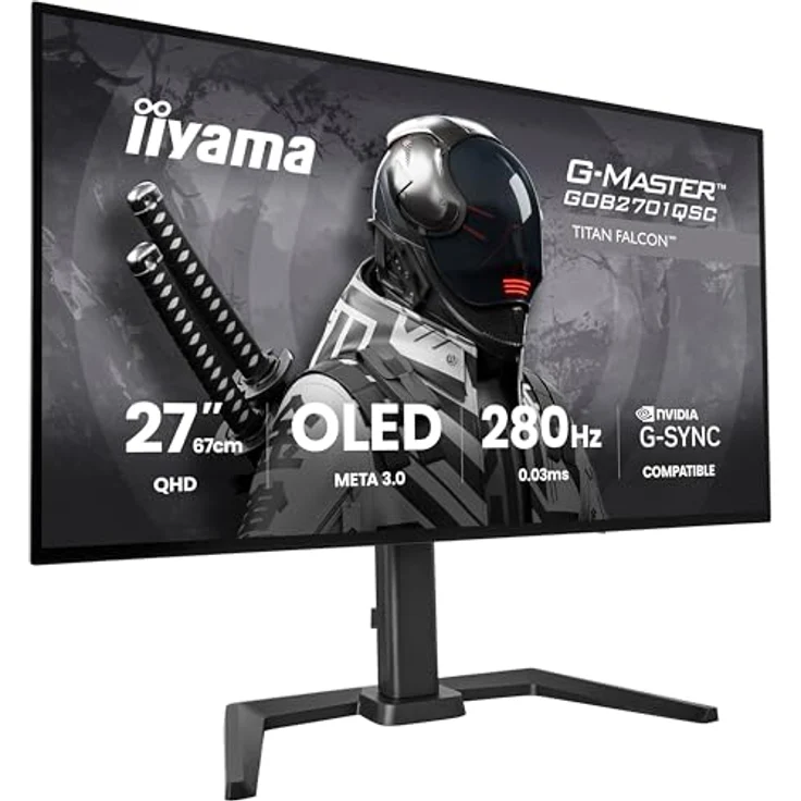 iiyama G-MASTER GOB2701QSC-B1, 27" OLED Gaming Monitor mit META 3.0 Panel, 1.500 Nits HDR und NVIDIA G-SYNC – Bild 5