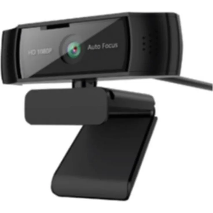 Nilox NXWCA2K12, 2K Webcam in Schwarz mit Autofokus und USB-Anschluss