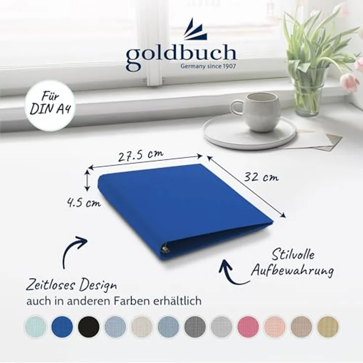 goldbuch Foto-Ringbuch, Bella Vista, 26 x 32 cm, Leinen, Blau, 37916 – Bild 3