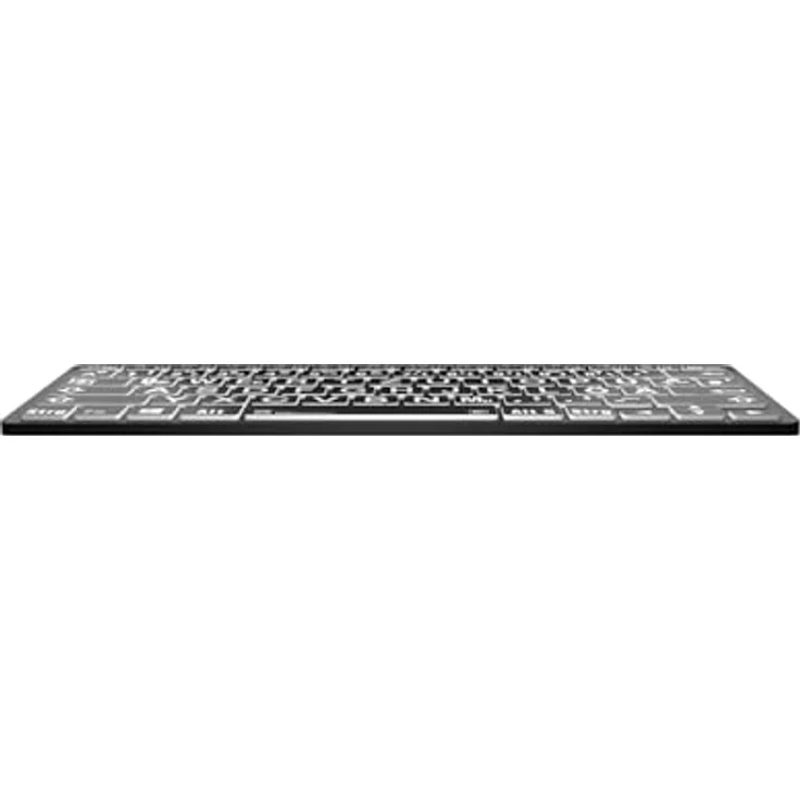 Logickeyboard XL-Print White on Black dt. (PC/BT) (DE), Tastatur, Schwarz, Bluetooth 3.0, QWERTZ-Layout, kompatibel mit Windows – Bild 4