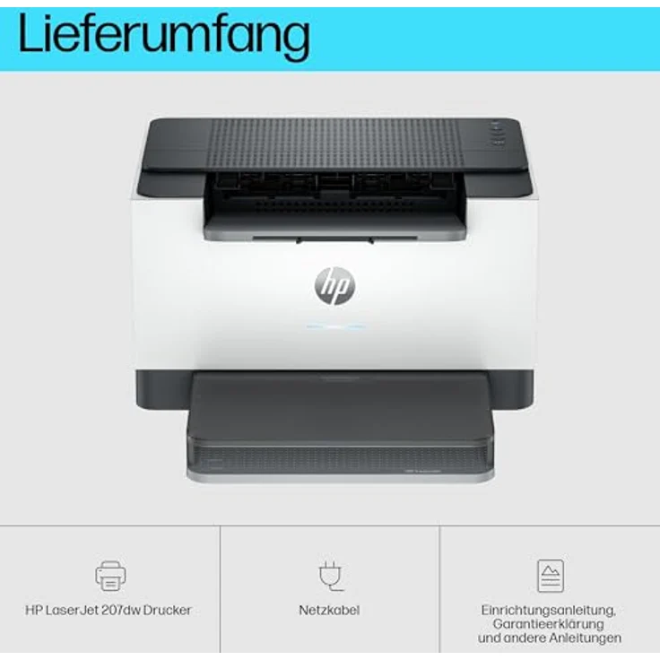 HP Laserjet M207dw Printer, beidseitiger Druck, bis zu 28 Seiten/Min., schwarz – Bild 4