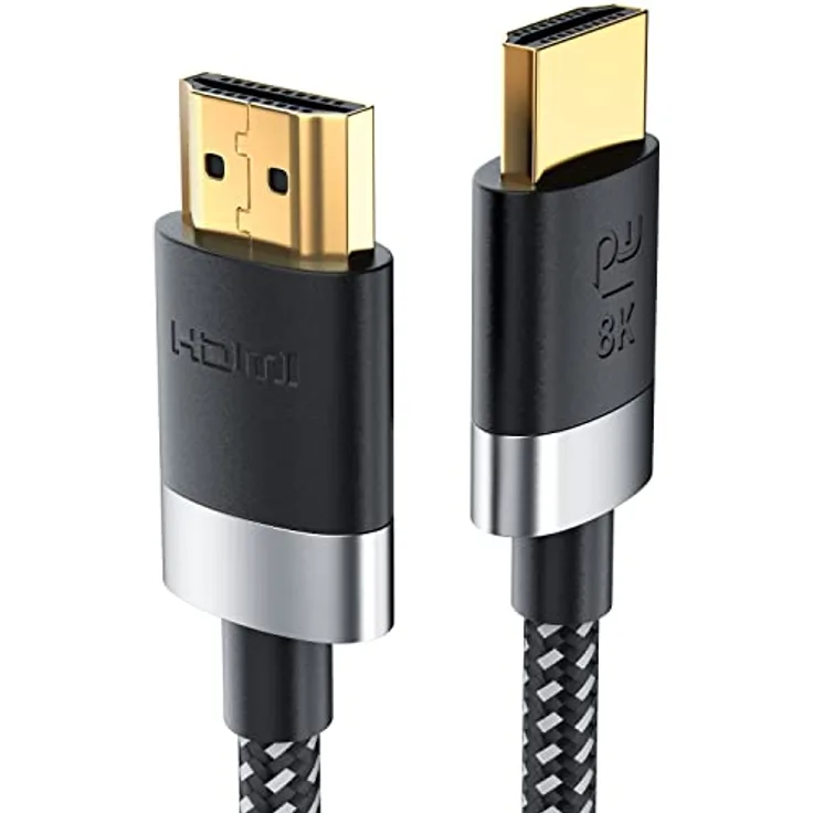 1,5m - 8K HDMI Kabel 2.1 - 8K@60Hz 4K @ 120Hz DSC - HDTV 7680 x 4320 - UHD II - HDMI 2.1 2.0a 2.0b - 3D - Highspeed HDMI-Kabel Ethernet - HDR - ARC - Präzisionsstecker - kompatibel zu Blu Ray PS4 Xbox