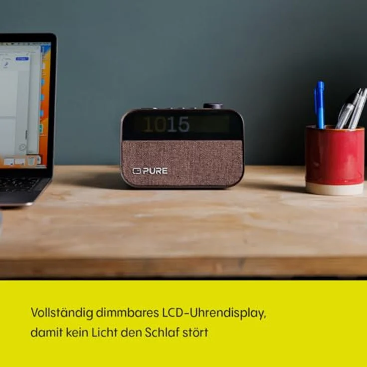 Pure Moment Charge – Radiowecker mit Wireless-Ladepad, DAB+/FM, Bluetooth, natürlichen Klängen, White Noise & Wake-up Light – Perfekt für Schlafzimmer & Büro, Coffee Schwarz – Bild 4