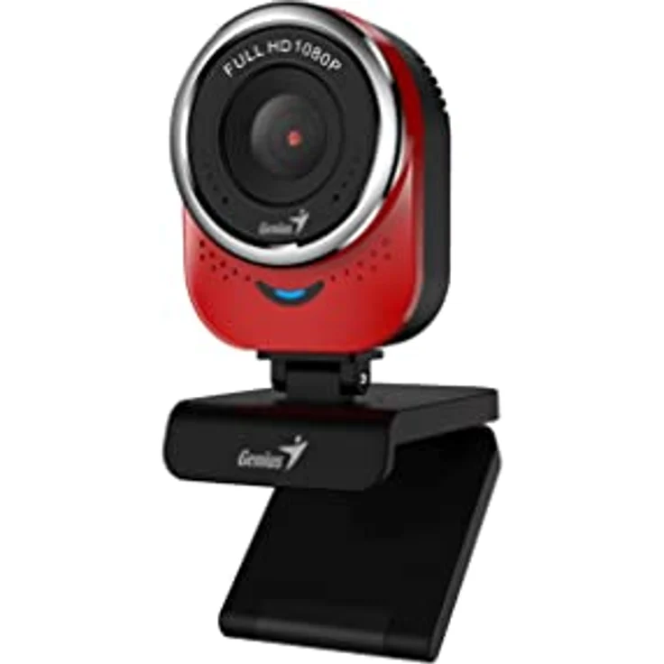 GENIUS QCAM6000 Webcam 1080P Full HD mit Micro-USB, Rot, 2 MP 1920 x 1080, 1280 x 720, 640 x 480 Pixel, 90° Betrachtungswinkel – Bild 4