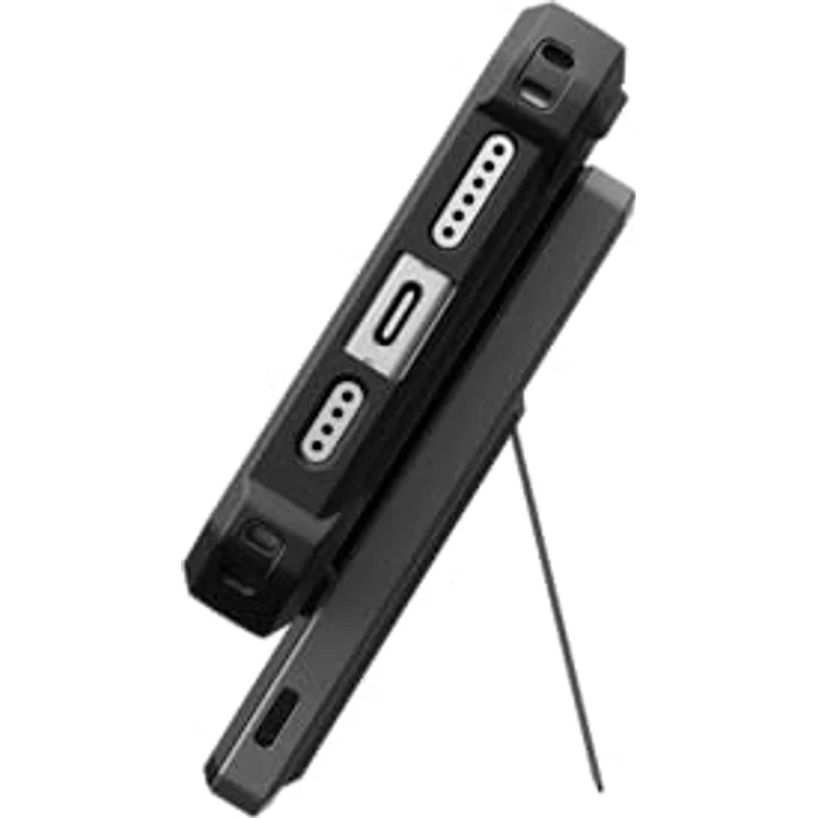 URBAN ARMOR GEAR Ultra Slim Rugged Powerbank magnetisch Schwarz/Grau, 5.000 mAh, Integrierter Ständer, 10 Watt Wireless-Charging – Bild 5
