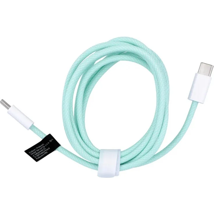 OEM USB-C Kabel Typ C auf Typ C, Power Delivery 60W, 3A, grünes TPE-Kabel, 1,5 m Länge