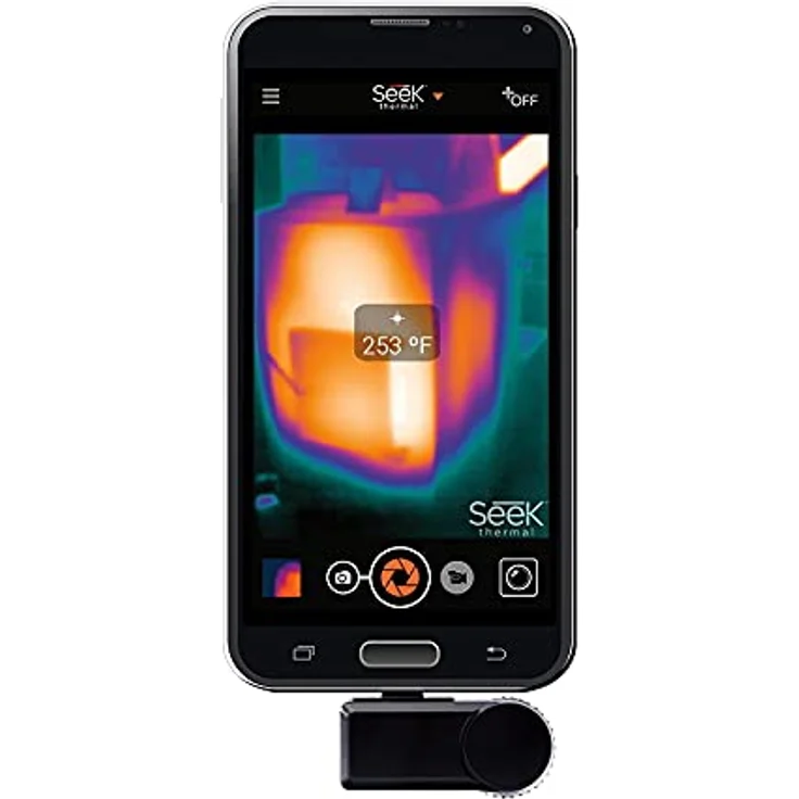 Seek Thermal CompactPRO FF (Fast Frame) Preiswertes Wärmebildsystem mit USB-C Anschluss und Wasserdichtem Schutzgehäuse für Android Smartphones - Schwarz – Bild 2