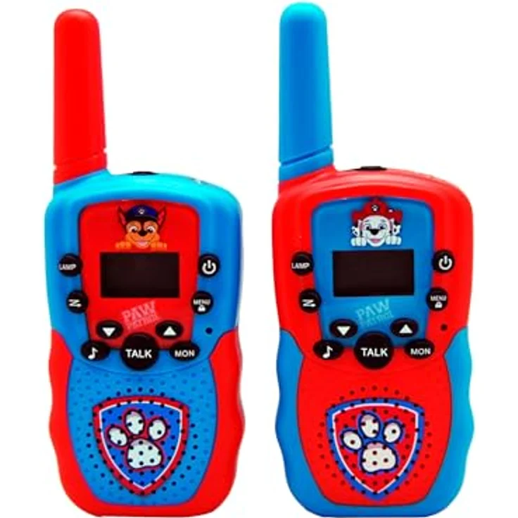 KIDS LICENSING Paw Patrol Walkie Talkie PW19915, Funkgerät für Kinder mit 1 km Reichweite, Multicolor und LCD-Bildschirm – Bild 1