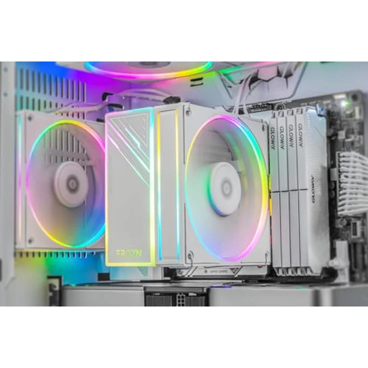 ID-Cooling FROZN A410, CPU Kühler mit 220W TDP, aRGB-Beleuchtung, weiss – Bild 6