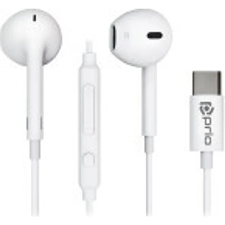 Prio Stereo USB C Kopfhörer/Headset CLASSIC in Schwarz mit HIGH-DEFINITION-STEREO-SOUND und FREIHÄNDIGEN ANRUFE