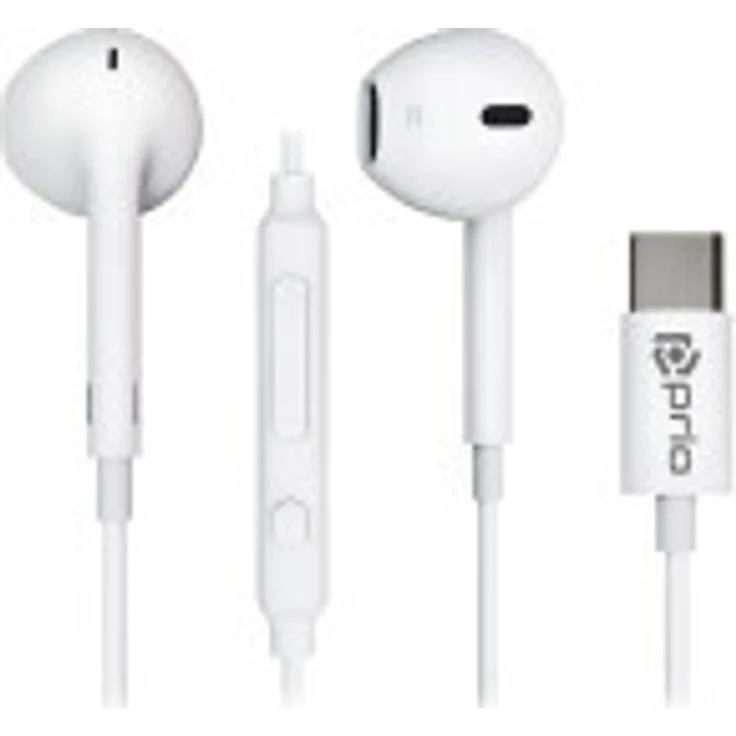 Prio Stereo USB C Kopfhörer/Headset CLASSIC in Schwarz mit HIGH-DEFINITION-STEREO-SOUND und FREIHÄNDIGEN ANRUFE