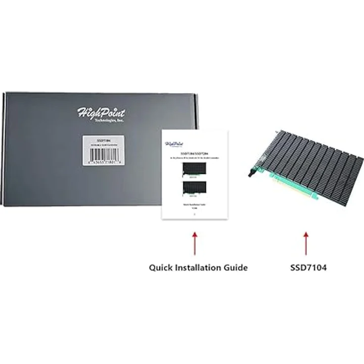 HighP SSD7104 PCIe 3.0 x16 4-P. M.2 NVMe – Bild 4