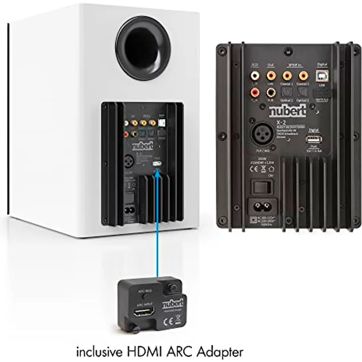 Nubert nuPro XS-4000 RC | Weißer Regallautsprecher | 1 Stück Kompaktlautsprecher | Bluetooth Lautsprecher aptX HD | Lautsprecher Verbindung kabellos High Res | Schreibtischlautsprecher für Homeoffice – Bild 3