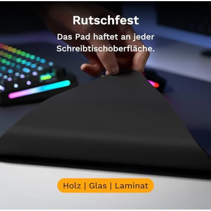 Glorious Gaming Mauspad 2 XXL, randlos, gummiert - 1220 x 610mm, schwarz – Bild 4