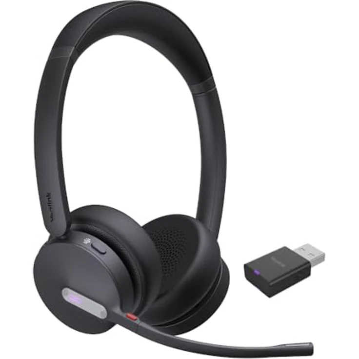 Yealink EHS62 DECT & Bluetooth Hybrid Wireless Headset, Acoustic Shield Technology 2.0, Team-zertifiziert – Bild 2