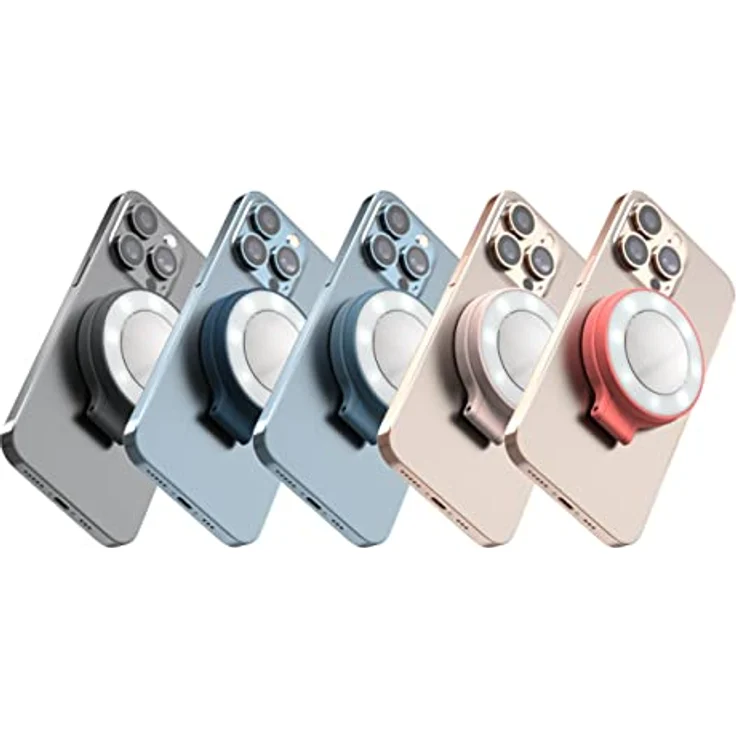 ShiftCam SnapLight – LED-Selfie-Ringlicht mit Vier Helligkeitseinstellungen und eingebautem Akku – Magnetische Halterung lässt Sich an jedem Telefon befestigen – Bild 2