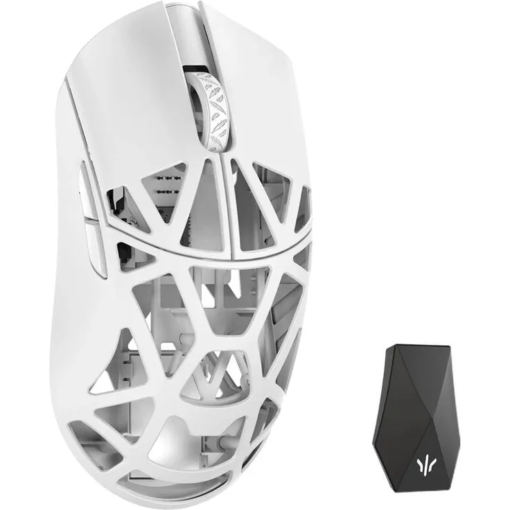 WLMouse Beast X Max, kabellose Gaming-Maus mit Omron Optical Switches, 40 g ultraleicht, 8000 Hz Abtastrate, weiß
