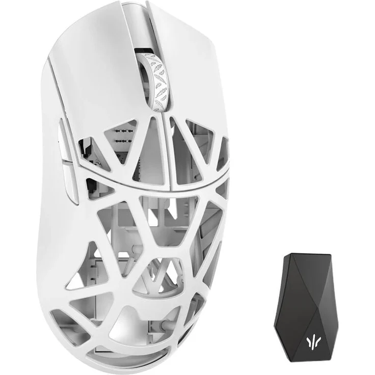 WLMouse Beast X Max, kabellose Gaming-Maus mit Omron Optical Switches, 40 g ultraleicht, 8000 Hz Abtastrate, weiß