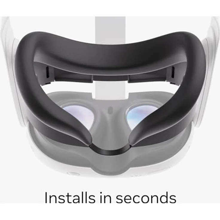 Meta Quest 3 Silicone Facial Interface Virtual-Reality-Brille, bequeme Gesichtsschnittstelle, Schwarz – Bild 4