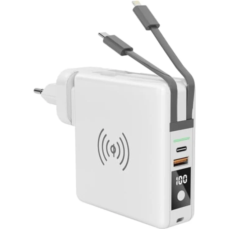 Felixx Super Charger 2, 10.000-mAh, Powerbank + Netzteil, weiß – Bild 2